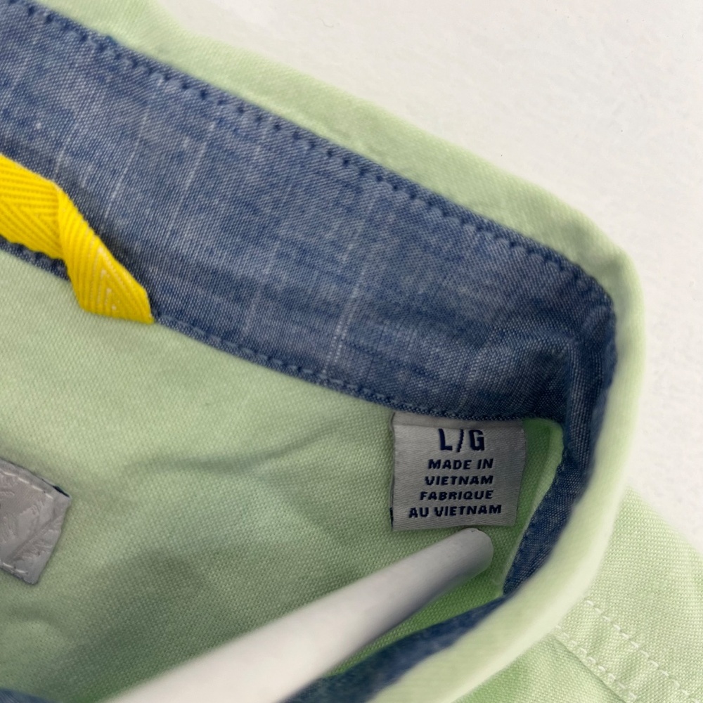 Tommy Bahama Men’s‎ L Lime Green Stretch Shirt Long Sleeve Tropical Casual - Picture 4 of 10